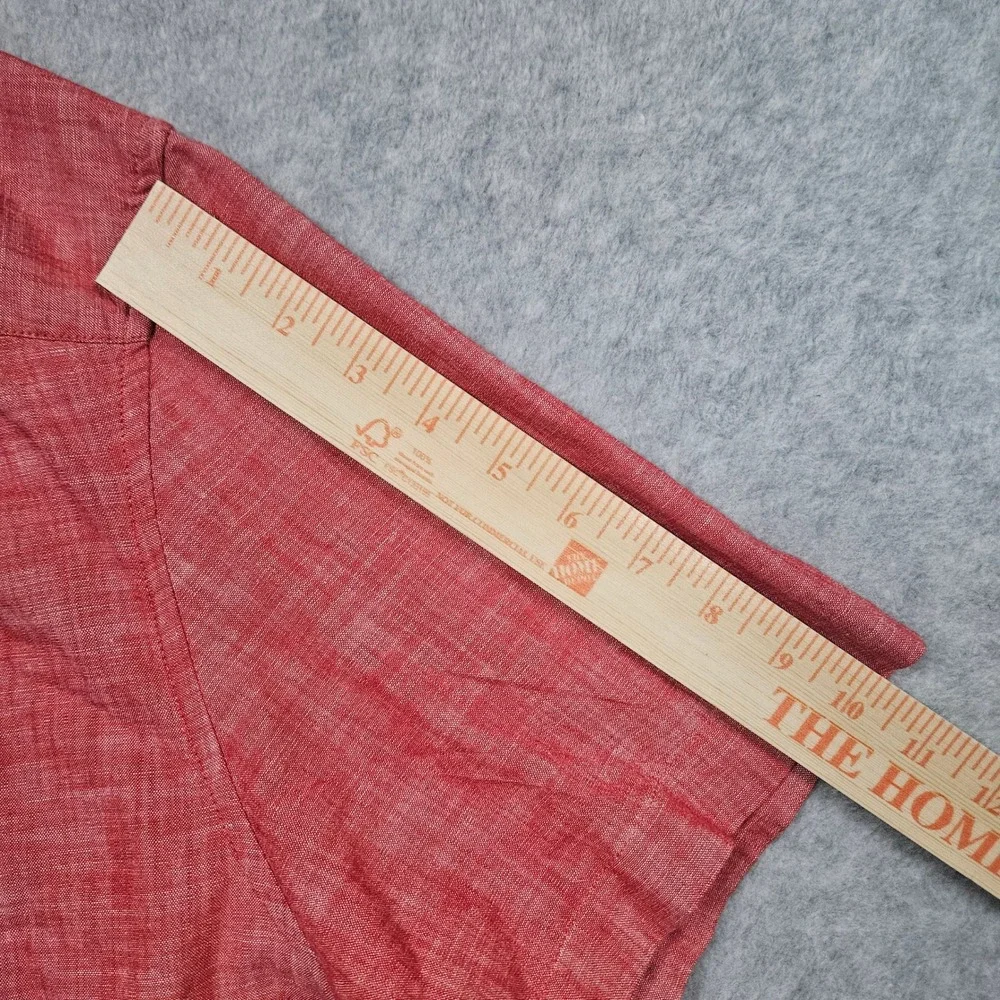 The Foundry Supply Co Shirt Mens 6XL Red Short Sleeve Button Up Pockets